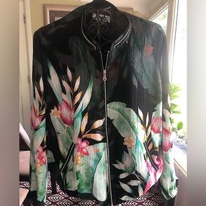 GERRY WEBER COLLECTION silk-like floral bomber dress jacket
